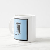 Mug LETTRE MAJUSCULE Calligraphique J (Devant gauche)