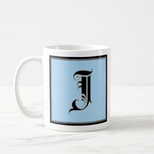 Mug LETTRE MAJUSCULE Calligraphique J (Gauche)