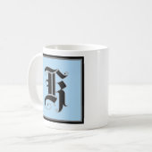 Mug LETTRE MAJUSCULE Calligraphique K (Devant gauche)