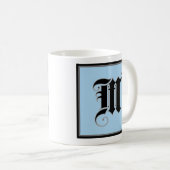Mug LETTRE MAJUSCULE Calligraphique M (Devant droit)