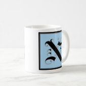 Mug LETTRE MAJUSCULE Calligraphique N (Devant droit)