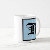 Mug LETTRE MAJUSCULE Calligraphique R (Devant droit)