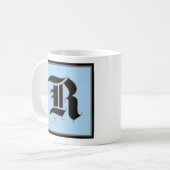 Mug LETTRE MAJUSCULE Calligraphique R (Devant gauche)