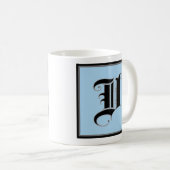 Mug LETTRE MAJUSCULE Calligraphique V (Devant droit)