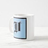 Mug LETTRE MAJUSCULE Calligraphique V (Devant gauche)