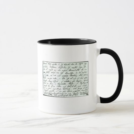 Mug Lettre manuscrite de Franz Schubert (Droite)