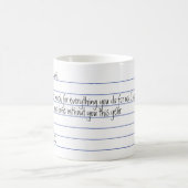 Mug Lettre manuscrite moderne Merci Enseignant (Centre)