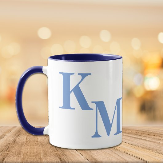Mug LETTRE MINI MORALE Bleu CLAIR MOYENNE BOUGIE