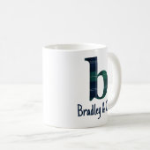 Mug Lettre minuscule b initiale avec nom de famille (Devant droit)