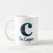 Mug Lettre minuscule d'impression plaid c initiale et (Gauche)