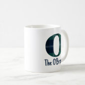 Mug Lettre minuscule d'impression plaid o initiale et  (Devant droit)