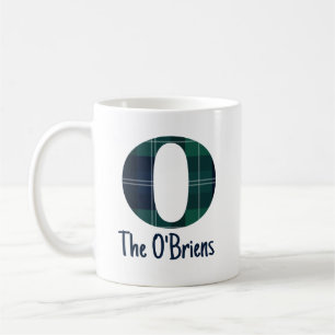 Mug Lettre minuscule d'impression plaid o initiale et 