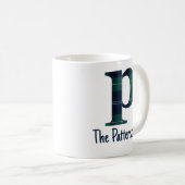 Mug Lettre minuscule d'impression plaid p initiale et  (Devant droit)