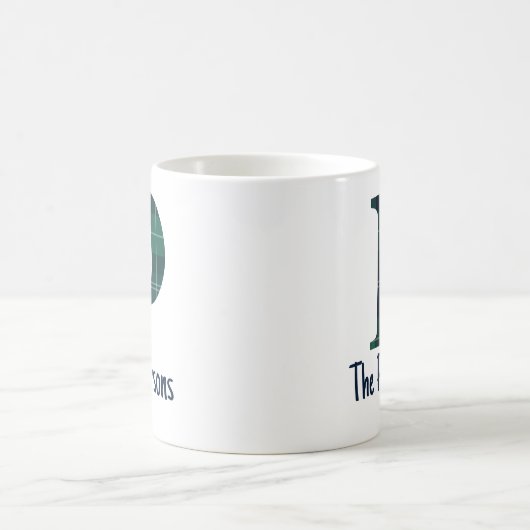 Mug Lettre minuscule d'impression plaid p initiale et (Centre)