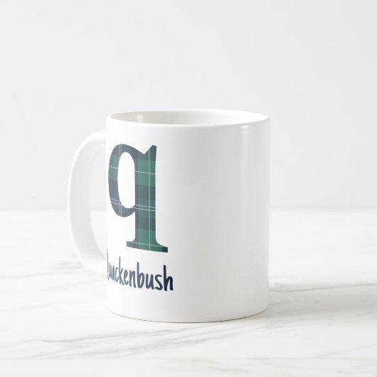 Mug Lettre minuscule d'impression plaid q initiale et  (Devant gauche)