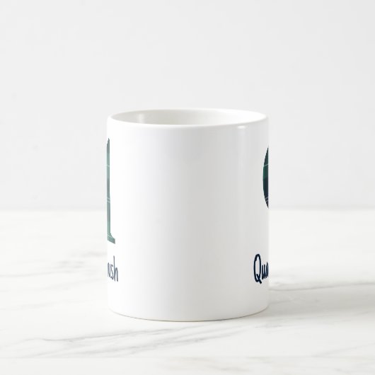Mug Lettre minuscule d'impression plaid q initiale et  (Centre)
