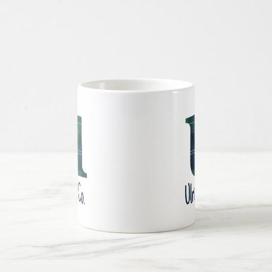 Mug Lettre minuscule d'impression plaid u initiale et  (Centre)
