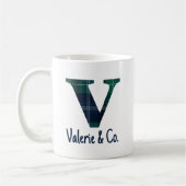 Mug Lettre minuscule d'impression plaid v initiale et (Gauche)