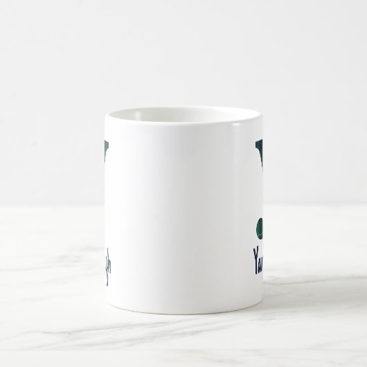 Mug Lettre minuscule d'impression plaid y initiale et (Centre)