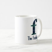 Mug Lettre minuscule f initiale et nom en Imprimé écos (Devant droit)