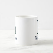 Mug Lettre minuscule h initiale et nom en Imprimé écos (Centre)