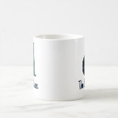 Mug Lettre minuscule initiale d et nom en Imprimé écos (Centre)