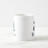Mug Lettre minuscule initiale et nom en imprimé écossa (Centre)