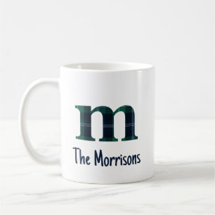 Mug Lettre minuscule m initiale et nom en Imprimé Vich