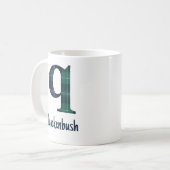 Mug Lettre minuscule q initiale et nom en impression c (Devant gauche)