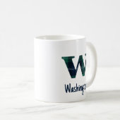 Mug Lettre minuscule w en impression carreaux avec ini (Devant droit)