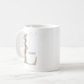 Mug Lettre moderne initiale L Boho personnalisée (Devant gauche)