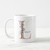 Mug Lettre moderne initiale L Boho personnalisée (Gauche)