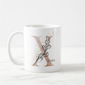 Mug Lettre moderne initiale Monogramme X Boho personna (Gauche)