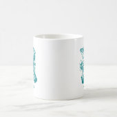 Mug Lettre moderne X Nom du monogramme (Centre)