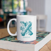 Mug Lettre moderne X Nom du monogramme