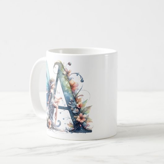 Mug Lettre monogramme A Fée (Devant gauche)