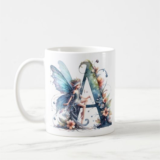 Mug Lettre monogramme A Fée (Gauche)