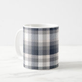 Mug Lettre Monogramme crème et gris (Devant gauche)