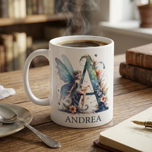 Mug Lettre monogramme de fée A