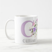 Mug Lettre monogramme G et prénom chrétien (Gauche)