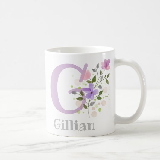 Mug Lettre monogramme G et prénom chrétien (Droite)