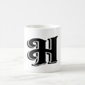 Mug Lettre monogramme H Nom initial (Centre)