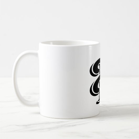 Mug Lettre monogramme H Nom initial (Gauche)