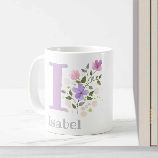 Mug Lettre monogramme I et prénom chrétien
