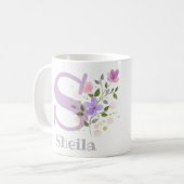 Mug Lettre monogramme S et prénom (Devant gauche)