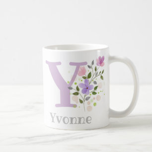 Mug Lettre monogramme Y et prénom chrétien