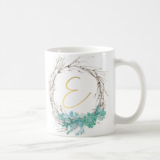 Mug Lettre monographie E en couronne (Droite)
