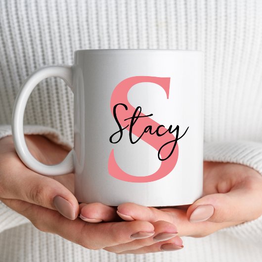 Mug LETTRE MONOGRAPHIQUE Alphabet Initial Cadeaux de N