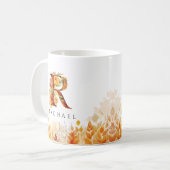 Mug LETTRE MONOGRAPHIQUE D'Automne ROUTIQUE FEUILLES D (Devant gauche)