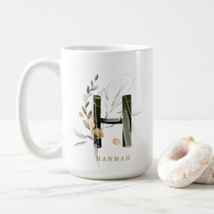Mug LETTRE MONOGRAPHIQUE DE FLIAGE Tropical "H" Person
